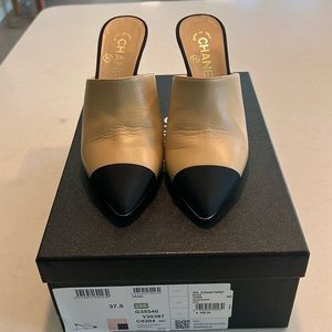 Chanel Mules with Pearl Heel 37.5